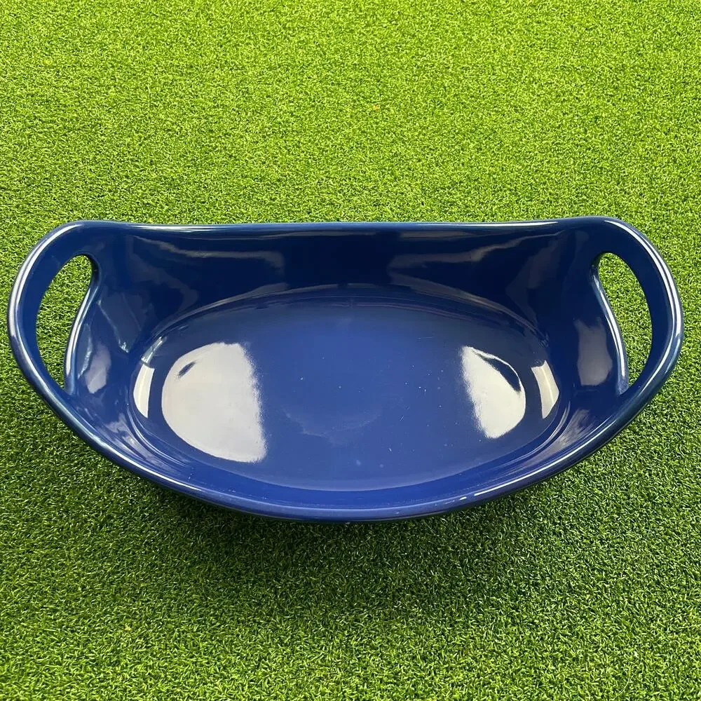 Vintage Rachael Ray Cobalt Blue Oval Casserole Dish 1.25 Quarts